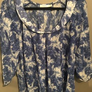 Blue and white long sleeve